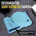 Easy Hood RX100 Case, Silicone Camera Case Lightweight Soft Carrying Cover with Removable Lens Cover for Sony DSC-RX100 III / RX100 V / RX100 IV / RX100 VII DSLR Camera (Blue)
