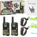 Walkie Talkies for Kids 22 Channel 2 Way Radio 3 Miles Long Range Handheld Walkie Talkies Durable Toy Best Birthday Gifts for 6 Year Old Boys and Girls fit Adventure Game Camping (Green Camo 1)