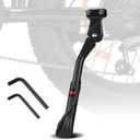 Adjustable Ebike Kickstand for 24-29 Inch Fat Tire Bike, Non-slip Bicycle Kickstand for Adult Bike, Electric Mountain Bike, E-Bike Accessories Replacement Part