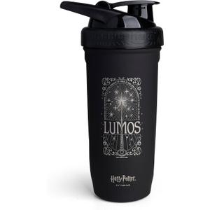 Smartshake Reforce Stainless Steel Harry Potter Lumos Style Shaker Bottle (900 ML /30oz) | Lightweight Resistance Sports Shaker Bottle with a Soft Lid | Leakproof, BPA Free & DEHP Free