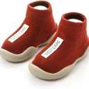 Toddler Shoe Socks, Baby Shoe Socks, Soft Non-Slip, Comfortable and Breathable (Red)