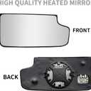 Passenger Side Mirror Replacement for 2014-2017 Chevrolet Silverado 1500 GMC Sierra 1500 & 2015-2017 Chevy Silverado 2500 3500 GMC Sierra 2500 3500, Right Lower Tow Towing Mirror Glass Heated