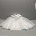 JerrisApparel Flower Girls Dress Wedding Satin Dresses Princess Birthday Party Prom Ball Gown (3-4T, White+blue)