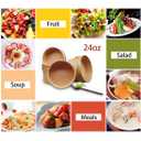 TOPtoper 24 Oz Large Paper Bowls WITHOUT LIDS 90 Pack Disposable Soup Bowls Plastic Free Party Supplies for Hot/Cold Food, Soup (24 OZ)