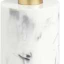 Marble Look Hand Soap Dispenser, 16.9 oz Countertop Hand Lotion Pump Bottles, Lotion Container, Refillable Liquid Hand Soap Jar, Resin Shower Dispensers for Bathroom, Kitchen (White)