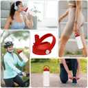 Straw Lid for Hydro Flask Wide Mouth,2PACK Lids with Straw for Hydroflask 12 16 18 20 32 40 oz Wide Mouth,Leak-Proof Drinking Cap with Flexible Handle,Top Sport Bottle Lids with Lid Brush (Black+Red)