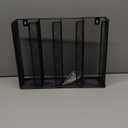 Wall Mount Portion Sauce Cup Lid Organizer 4 Compartments Iron Sauce Cup Dispenser Black Cup and Lid Holder Organizer Fits Cups Size 2 to 5.5 oz For Kitchen Counter Restaurant Coffee Bar 13x10x3.3 In