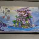 Cherry Blossom Tree House Micro Building Blocks Set,Peach Blossom Pond Flowers Bricks Architecture Kit with LED Light Gifts for Adults and Kids2500+Pieces