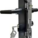 Door Locks for Bedrooms, Quiet Modern Black Door Handles Interior with Lock, Door Knob with Lock and Keys Mute Zinc Alloy Exterior Door Lock Set