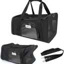 pidipiti 17 x 12 x 8.5 TSA Approved pet Carrier for Extra-Small Dog Under 6-8 lbs and Small cat Under 8-10 lbs,10.5'' Higher Side with Elastic Frame to Putted underseat for jetblue Airlines.