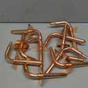 Pack of 10 Copper Stub Out Elbows with Wall Flange Stub Out 1/2-6inch Lengh- Easy to Install, Lead-Free-PEX-B,C Stub Out Accessories,Barb Crimp PEX-B Copper Stub Out Elbow with Wall Flange.