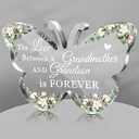 Jetec Grandma Gift Grandma Birthday Gift Acrylic Heart Shape Butterfly Shape Grandma Sign from Granddaughter Grandson Thoughtful Grandmother Gift Ideas (Butterfly Grandson)