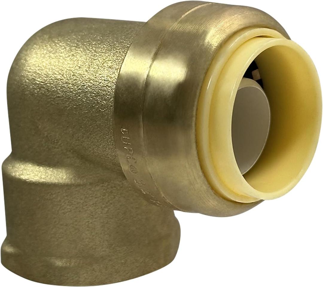 2 Pcs XFITTING Push Fit 3/4 Inch x 3/4 Inch Female NPT Elbow, 3/4" Inch Push Fit Female Elbow, 27-4-4=2XX