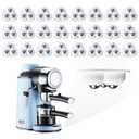 Self Adhesive Appliance Sliders 24 Pack Kitchen & Furniture Rollers | Move Small Appliances Easily 360 Glide No Tools Peel Stick 12lbs Per Wheel