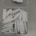 30Pcs Plastic Head Double Pins, White Furniture Chair Leg Feet Pads Glide Nails Bed Skirt Holding Pins for Slipcovers and Bedskirts