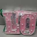 Valentines Day Decorations -4 LED Marquee Light Up Letters "LOVE" for Home Valentines Shelf Mantel Fireplace Tabletop Wedding Party Decorations