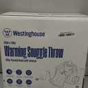 Westinghouse Electric Snuggle Throw Blankets with Foot Pocket, Wearable Heated Blanket with Sleeves, 6 Heating Levels & 2 to 10 Hours Heating Time Settings, 50 * 70"+18", Navy (Navy Blue&ivory)