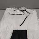 Girls White Blouse Ruffle Long Sleeve Button Down Shirt and Pleated Skirt School Uniform 2 Piece Outfit Set, Black, 11-12 Years