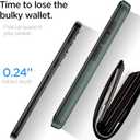 for Samsung Galaxy S25 Wallet Case with Card Holder, 2X Screen Protector Dual Layer Heavy Duty Protective Hidden Card Slot Slim Case for Galaxy S25 6.2" 2025 (Deep Green)