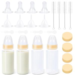Puppy Kitten Nursing Bottle 5oz - Small Animal Feeding Kit with Nipples | Hand Feeding Supplies for Puppies, Kittens, Rabbits, Ferrets & Newborn Pets