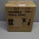 HG Power 8 Inch Hooded Wall Vent with Damper and Screen, Exterior Vent CoversGalvanized Steel Exhaust Vent, Exhaust Fan Cover for Kitchen Range Hood Ventilation, HVAC Duct Air Exhaust, Black