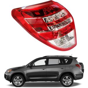 WFLNHB Left Side Tail Light Assembly Repalcement for Toyota RAV4 2009-2012 Driver Side Rear Tail Light Brake Lamp Halogen 815600R010 TO2800181