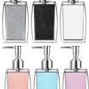 Black Soap Dispenser with Refillable Plastic Pump for Bathroom Sink or Kitchen Counter, Ideal for Hand Soap, Liquid Soap, Dish Soap, or Lotion Use