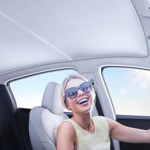 VICSEED Tesla Model Y Sunshade Roof - Anti-UV & Sag-Free Glass Roof Sunshade with Storage Bag, Heat Insulation