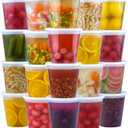 Dealusy 50 Set 32 oz Deli Containers with Lids, Leak-Proof BPA Free Plastic Take Out Bowls, Food Storage Containers for Takeout Meal Prep Storage, Freezer, Microwave & Dishwasher Safe