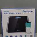 Etekcity Smart Scale for Body Weight and BMI, Bathroom Digital Electronic Weighing Scale for People, Bluetooth Free VeSync APP Connection, Rounded Corner, Accurate to 0.1lb/0.05kg, 400 lbs, Black