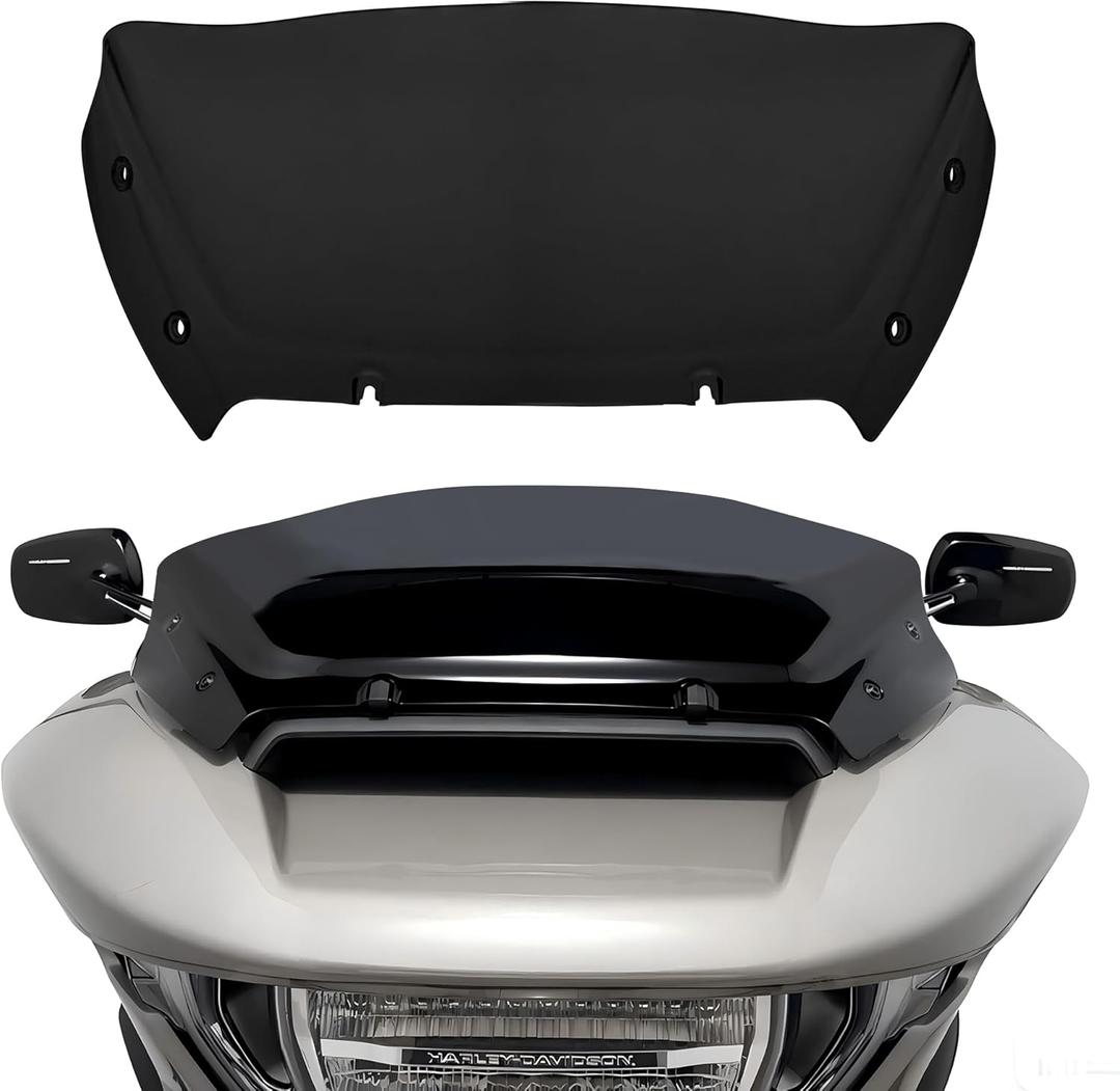 FATECIM 9" Wave Windshield Windscreen Air Deflector for Harley CVO Road Glide FLTRXSE 2023-up, CVO Road Glide ST FLTRXSTSE 2024-up, Road Glide FLTRX 2024-up Accessories (Dark Smoke)