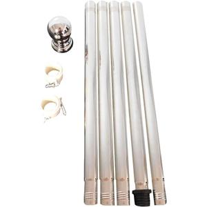 K's Novelties Flag Pole Kits Hardware and Accessories (6' Silver Rotating Flag Pole Flagpole Kit with Ball Topper (NO Flag Or Bracket))