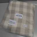 NALVXIN Checkered Tablecloth Rectangle Cotton Linen Gingham Table Cloth with Tassel Washable Wrinkle Free Heavy Duty Buffalo Plaid Table Cover for Dining/Party/Picnic (Beige, 55" x 70" (Rectangular))