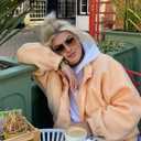 Trendy Rimless Women Aviator Sunglasses Fashion Frameless Pilot Sun Glasses Shades Unisex (Faded Brown)