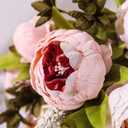 Duovlo Fake Flowers Vintage Artificial Peony Silk Flowers Wedding Home Decoration,Pack of 1 (Light Pink)