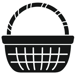 HH 10IN LINED BAMBOO BASKET BLUE