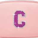 6 7 8 9 10 11 12 Year Old Girl Gifts Personalized Birthday Gifts for Her Sister Daughter Initial Crossbody Bag Fanny Pack Purse for Teen Girl Gifts Trendy Stuff Preppy Stuff (Light Pink-C)