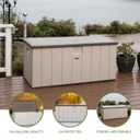 LIFETIME 60254 Heavy-Duty Outdoor Storage Deck Box, 150 Gallon, Desert Sand/Brown