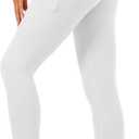 High Waisted Leggings for Women with Pockets-Tummy Control No See-Through Yoga Pants for Gym Workout Running, Large