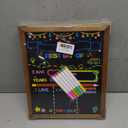 2 x First and Last Day of School Sign Board with Pine Wood Frame & 6 Erasable Color Markers - 10x12 Inch Double Sided Back to School Chalkboard Photo Prop, Reusable Dry Erase Milestone Keepsake