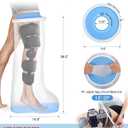 Waterproof Extra Wide Full Leg Cast Cover for Shower with Non-Slip Bottom, Extra Large Watertight Leg Cast Protector for Thigh Foot Ankle Surgery Wounds, Knee Immobilizer/Brace, Walking Boots,Reusable