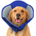 SUNFURA Dog Cones for Large Dogs, Soft Pet Cone Stop Licking After Surgery, Adjustable Pet E-Collar Alternative for Wound Healing, Blue X-Large
