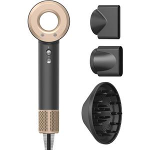 Diffuser Hair Dryer, Secador de pelo Profesiona, Lescolton Ionic Blow Dryer with High Speed 110, 000 RPM Brushless Motor for Fast Drying, Intelligent Thermo-Control Hair Dryer with 4 Attachments (097)