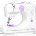 Beginner Sewing Machine, 12 Built-in Stitches with Foot Pedal, 2-Speed Control, Portable Mini Sewing Machine for Home Travel Use & Sewing Enthusiasts (purple)
