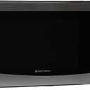 West Bend WBMW110S Microwave Oven 1000-Watts Compact with 6 Pre Cooking Settings, Time and Weight Defrost, Electronic Control Panel and Glass Turntable, Metallic