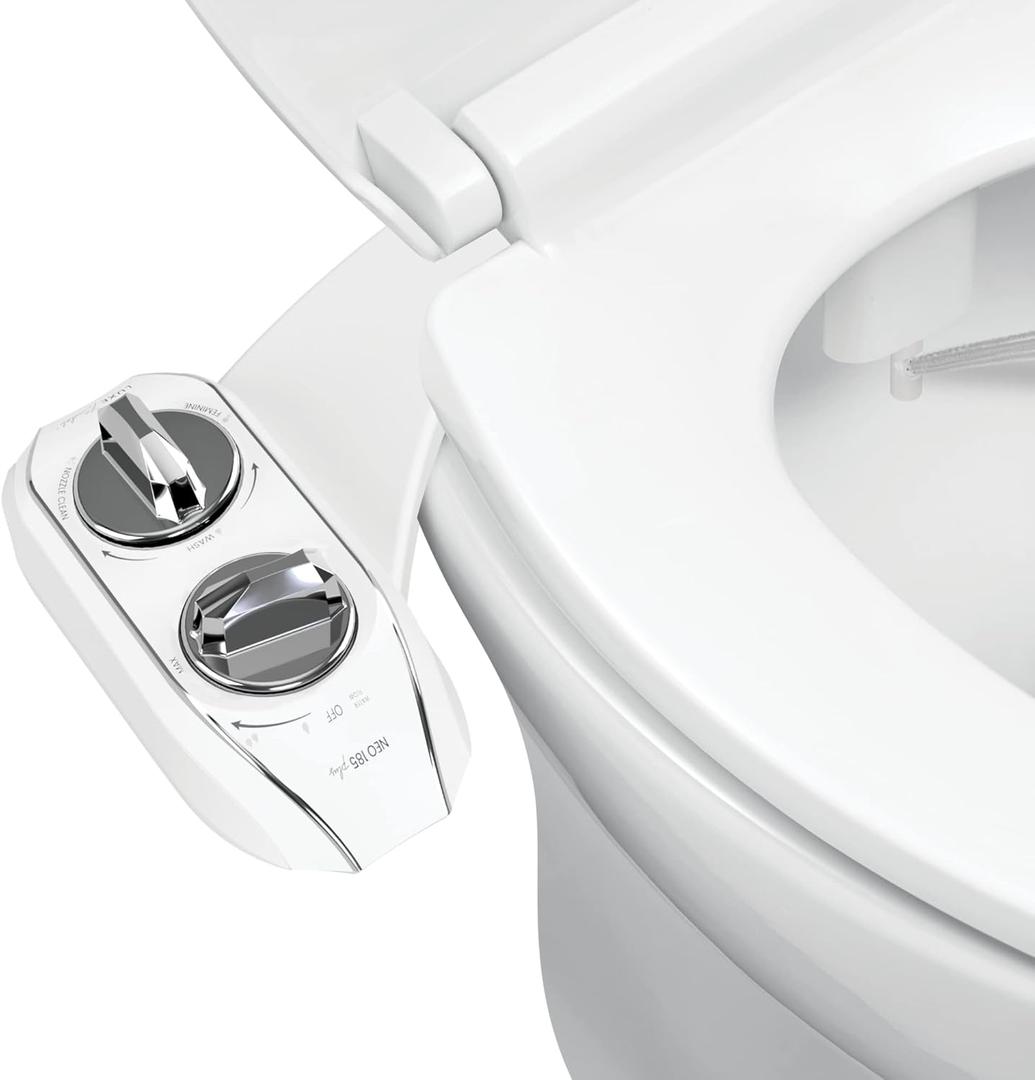 LUXE Bidet NEO 185 Plus - Patented Bidet Attachment for Toilet Seat, Innovative Hinges to Clean, Slide-in Easy Install, Advanced 360 Self-Clean, Dual Nozzles, Feminine & Rear Wash (Chrome) LUXE Bidet NEO 185 Plus - Patented Bidet Attachment for Toilet Seat, Innovative Hinges to Clean, Slide-in Easy Install, Advanced 360 Self-Clean, Dual Nozzles, Feminine & Rear Wash (Chrome)