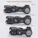 Adjustable Bike Stem 28.6 * 31.8 60 Degree 85/100/120mm Bicycle Stem Riser for HandlebarBlack Aluminum Alloy