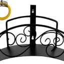 Gardenised Metal Wall-Mount Classic Swirl Hose Holder Heavy-Duty Outdoor Hanger and Water Hose Organizer with Sturdy Reel Hooks & Screws for Yard Lawn Garden Patio Landscaping and Home Use, Bronze