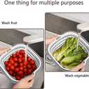 Washing Vegetable Baskets in The Kitchen Fruit Baskets Multi-layer Stackable Vegetable Sinks, Strainer and Washing Fruits and Vegetables Kitchen Colander Set