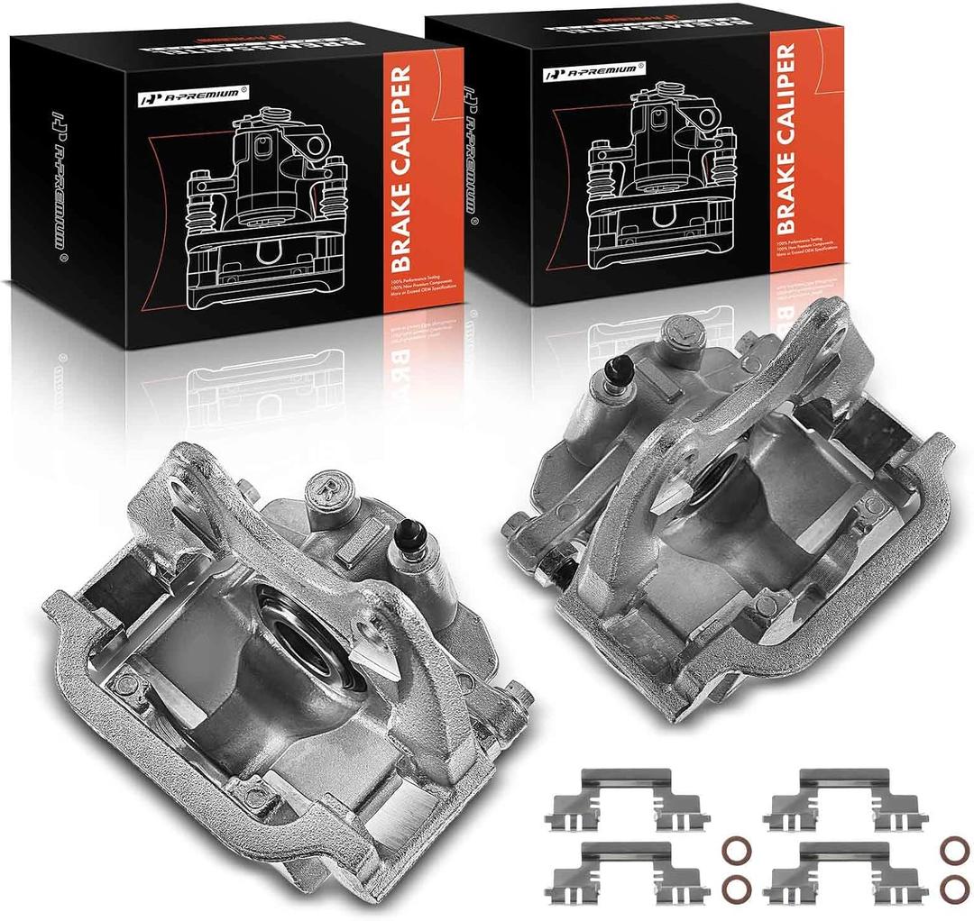 A-Premium Disc Brake Caliper Assembly with Bracket Compatible with Select Cadillac, Chevy and GMC Models - Escalade, Avalanche, Silverado 1500, Suburban 1500, Tahoe, Sierra 1500 and more - Rear Side